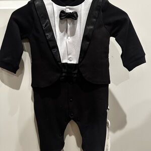Baby Tuxedo Onesie in Black and White